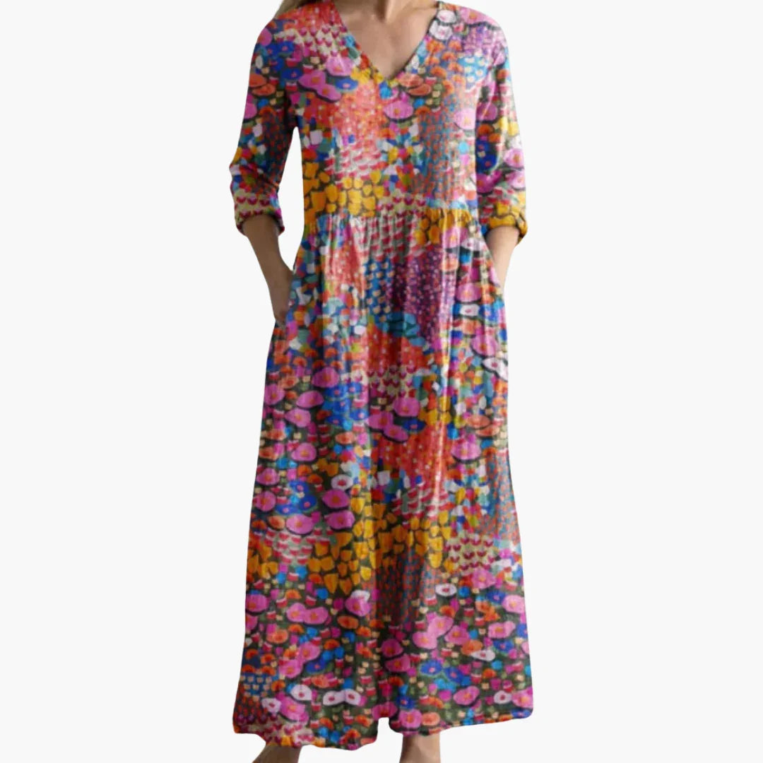 Luftiges Boho Print Kleid für Damen
