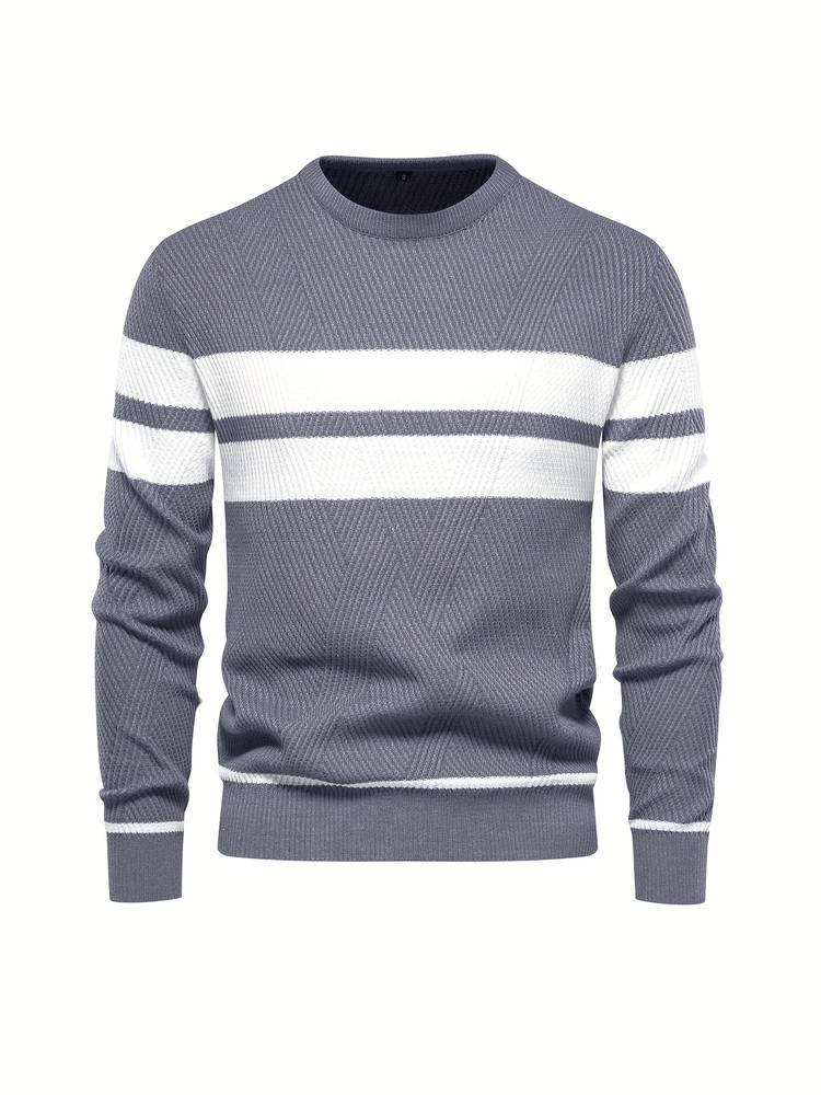 Herren-Strickpullover mit Streifen