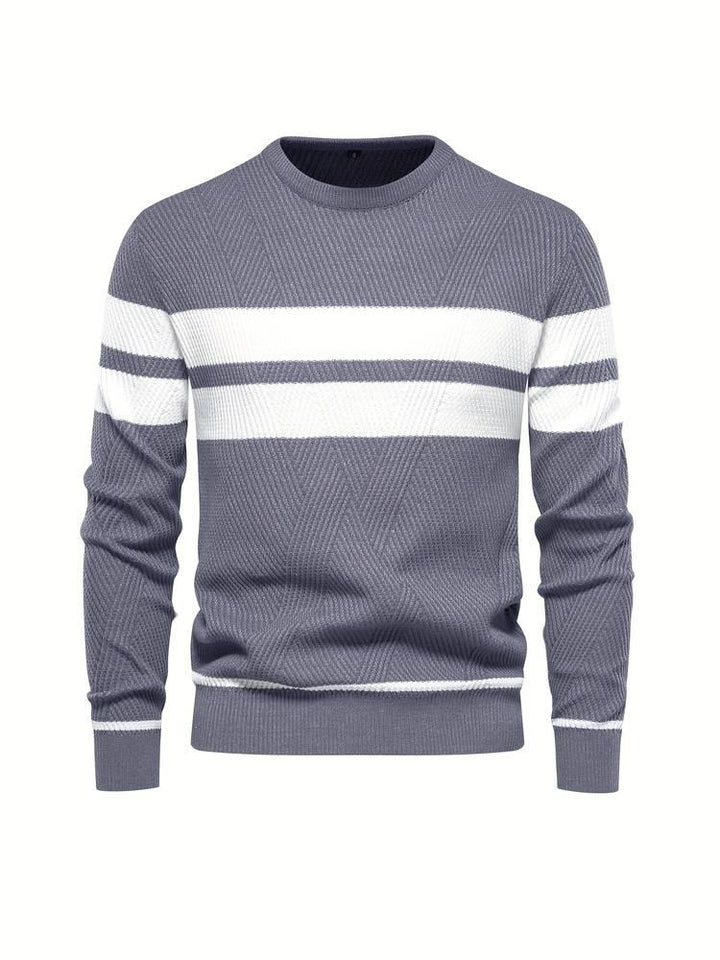 Herren-Strickpullover mit Streifen