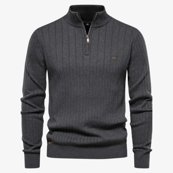Gerippter Pullover Slim Fit für Herren