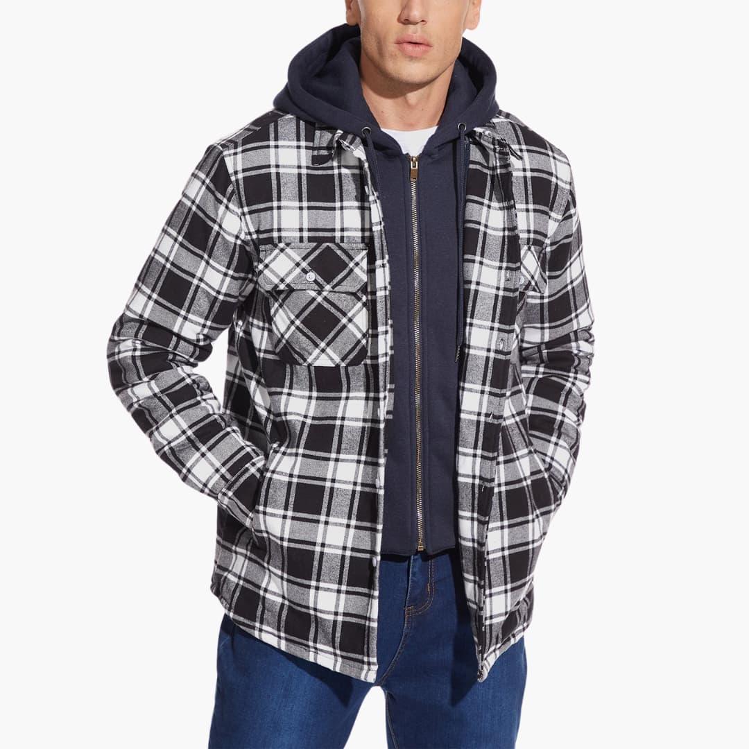 Kariertes Flanelljacke für Herren