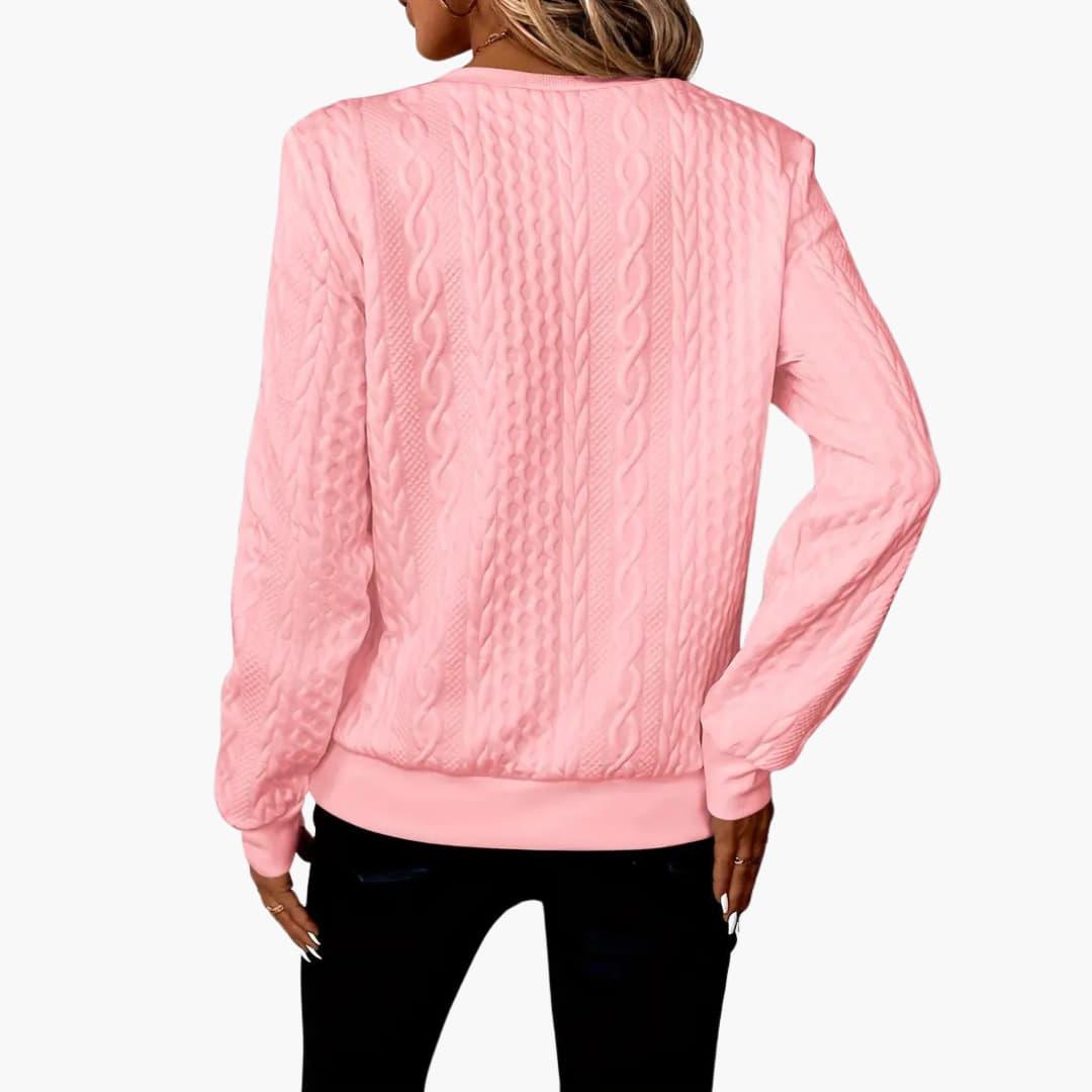 Strickpullover für Damen – Moderner Pullover mit Reißverschluss