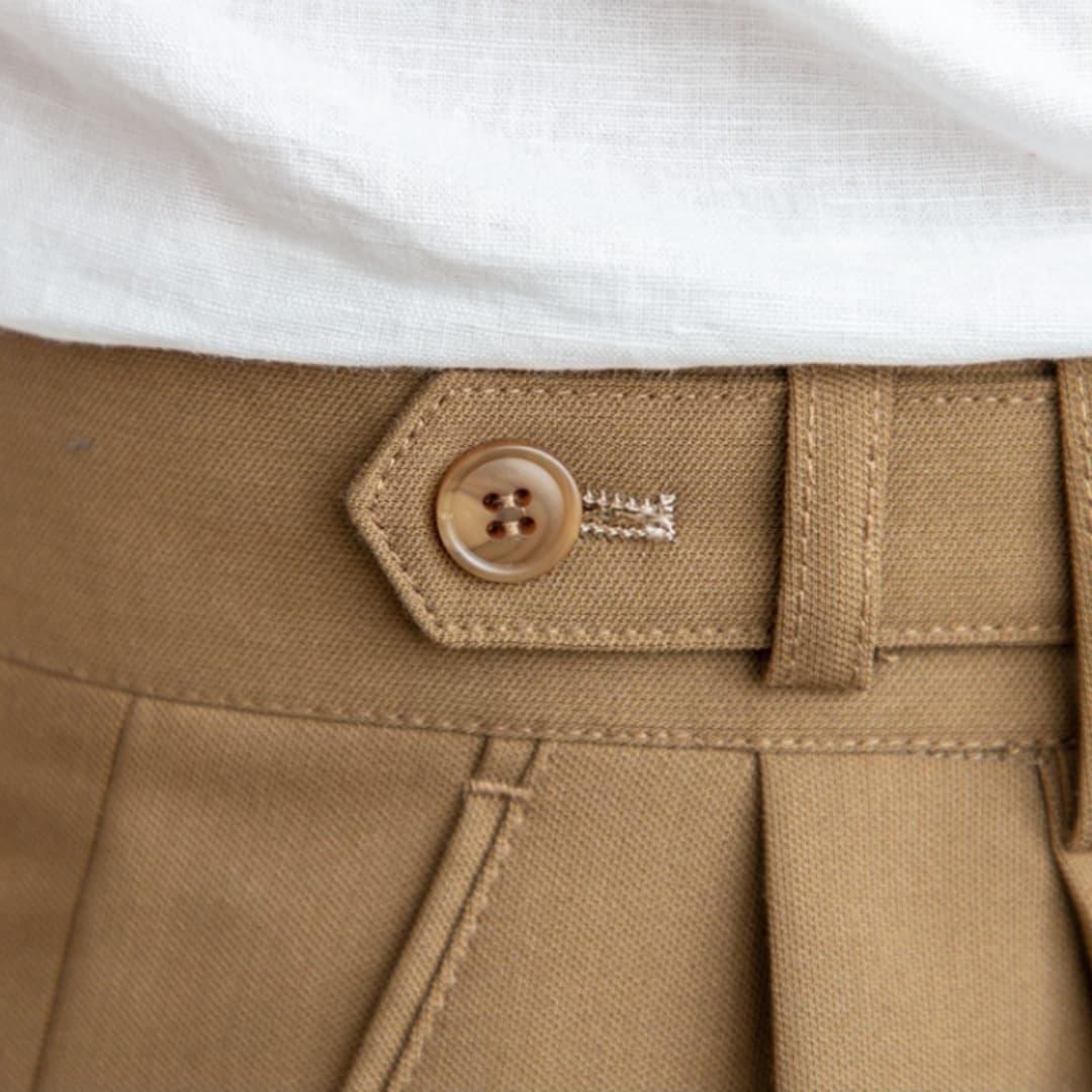 Faltenfront Hochtaillehose für Herren