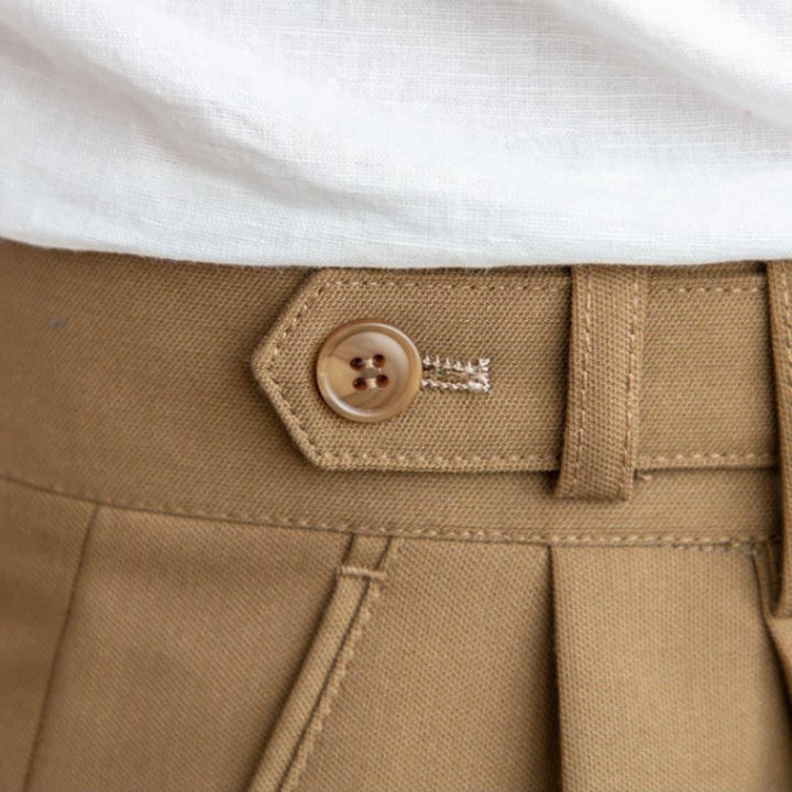 Faltenfront Hochtaillehose für Herren
