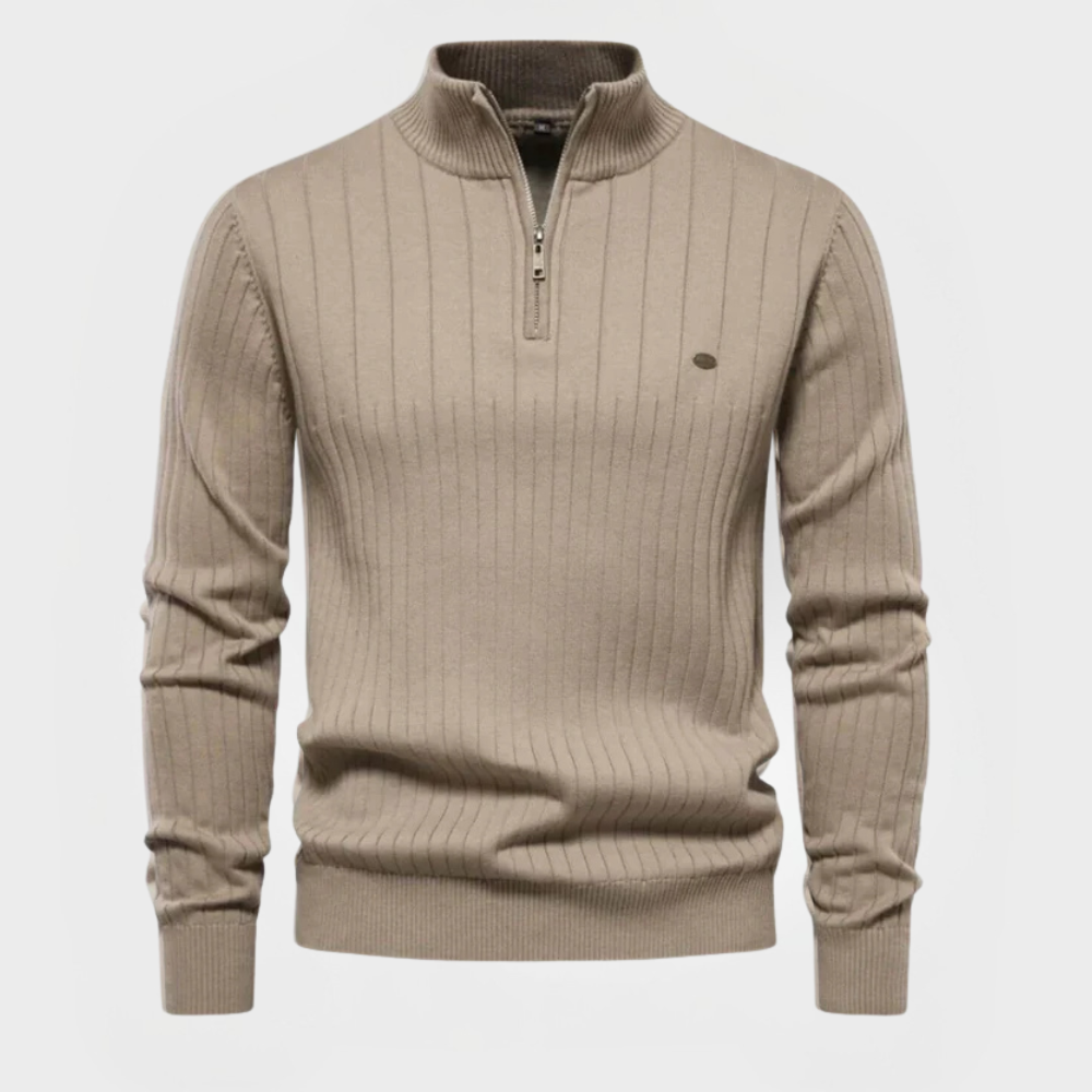 Rafael - Herrenpullover mit Reißverschluss