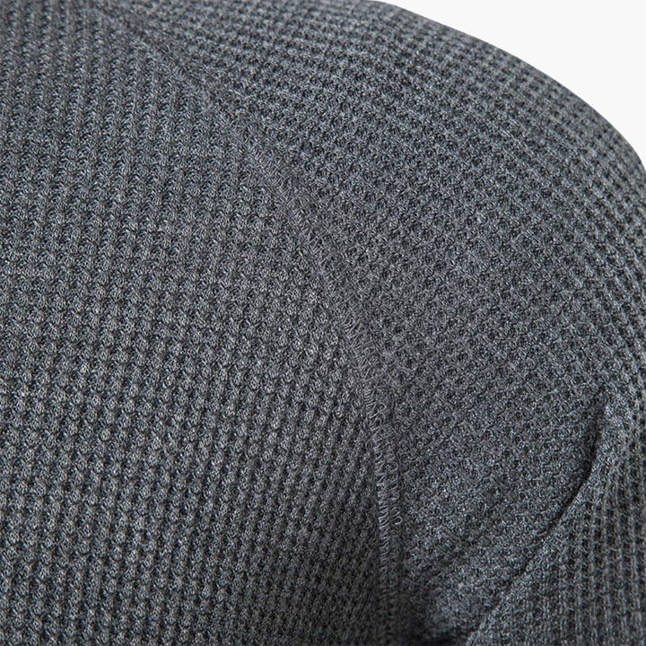 Herren-Henley-Langarm-T-Shirt