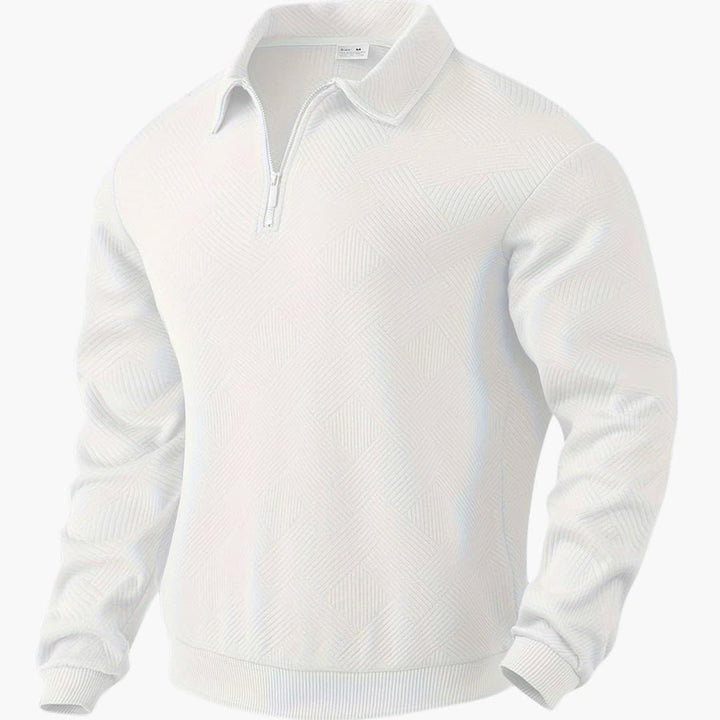 Geometrisch Gemusterter Strickpullover für Herren