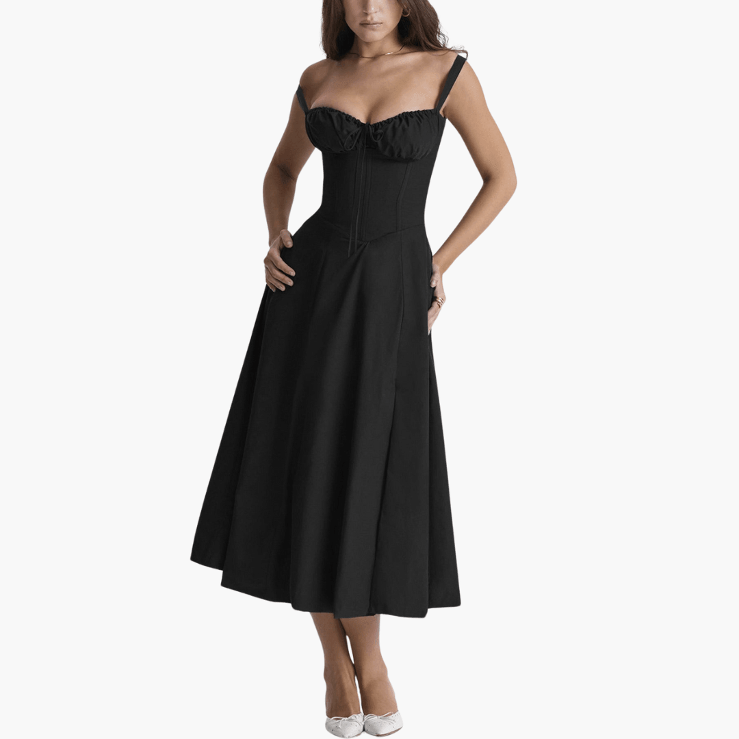 Korsettkleid für Damen mit - Rüschen & fließendem Rock
