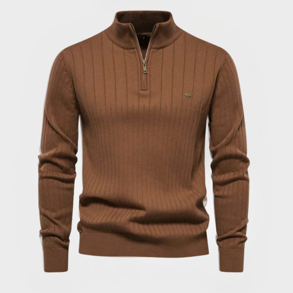 Rafael - Herrenpullover mit Reißverschluss