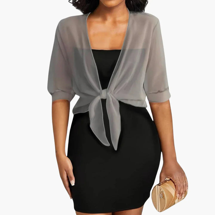 Offene Bluse mit langen Ärmeln für Damen