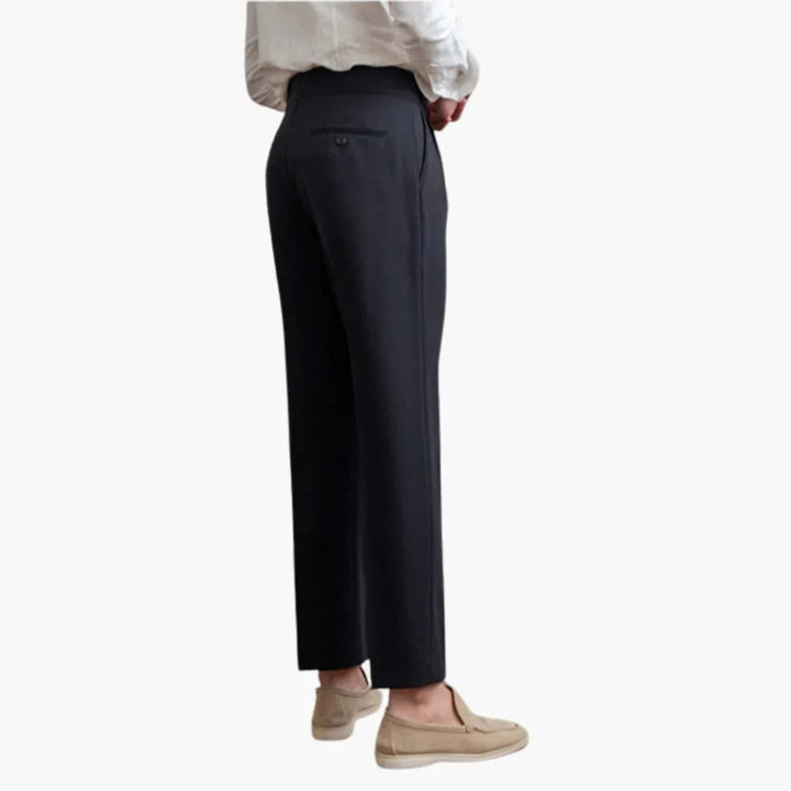 Faltenfront Hochtaillehose für Herren