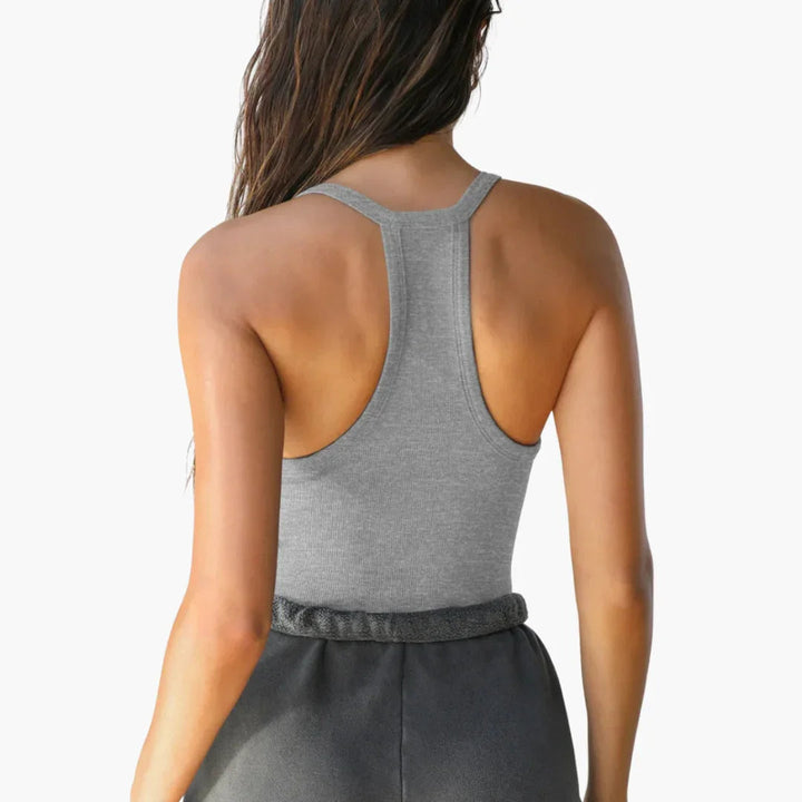 Figurbetontes V-Ausschnitt Crop Top für Damen