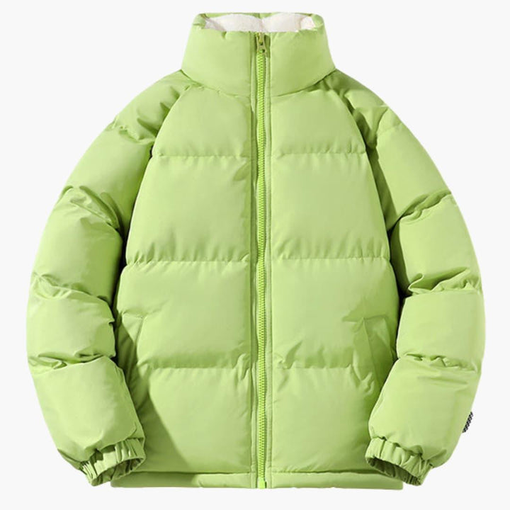 Warme Damen-Pufferjacke mit Fleece-Innenfutter und Kapuze