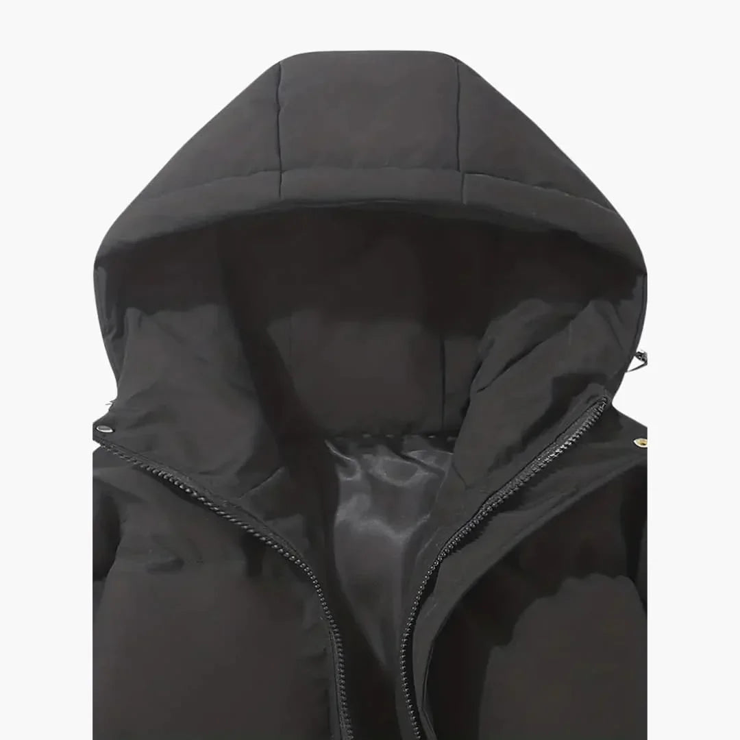 Gefütterte Kapuzen-Winterjacke für Herren