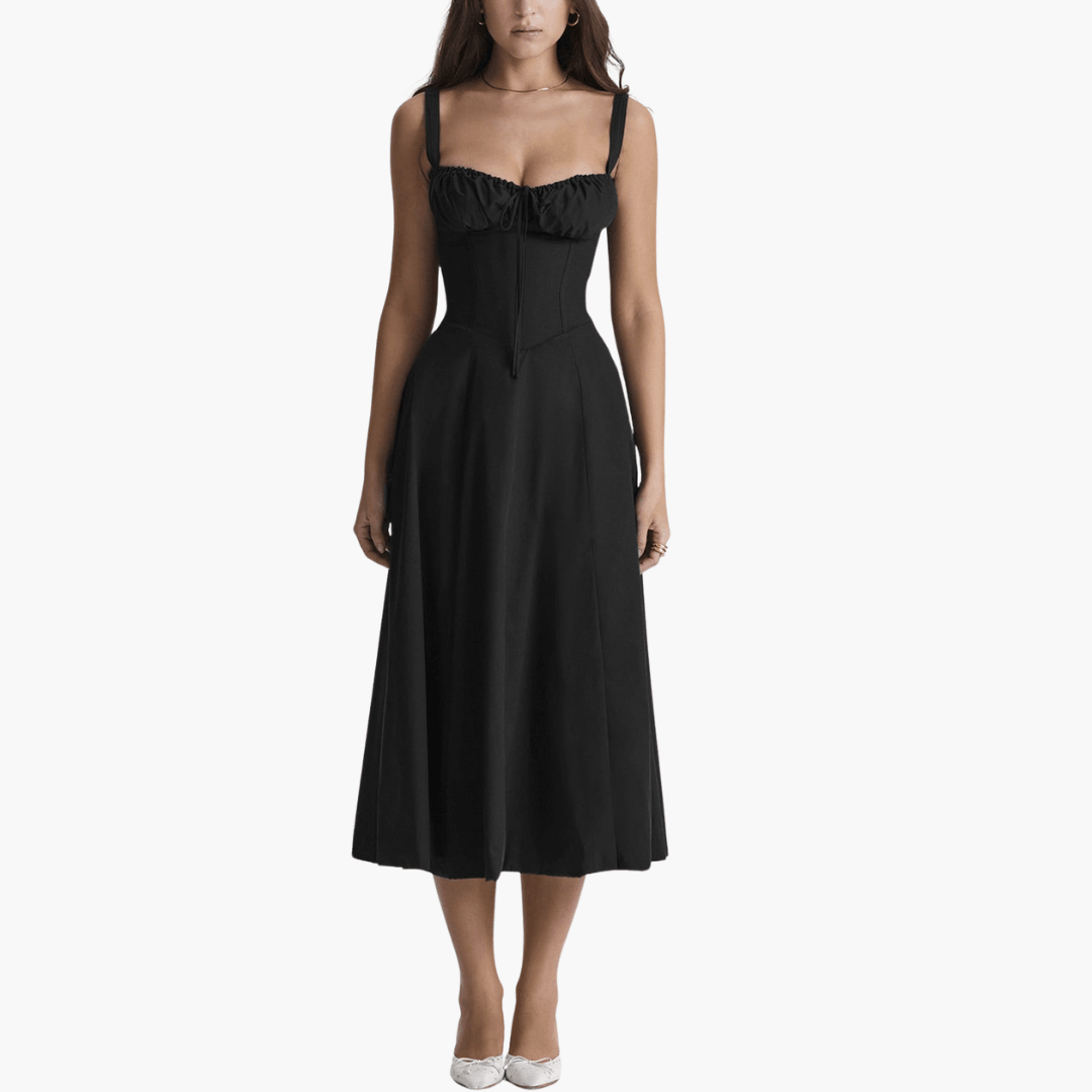 Korsettkleid für Damen mit - Rüschen & fließendem Rock