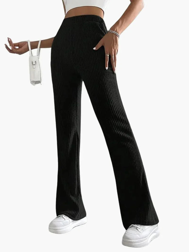 Hohe Taille Weitbein Hose für Damen