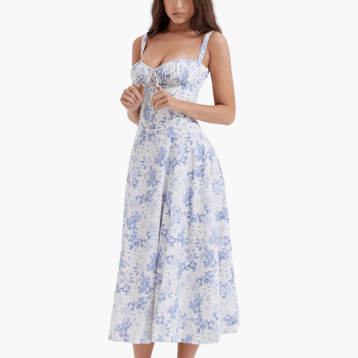 Korsettkleid für Damen mit - Rüschen & fließendem Rock