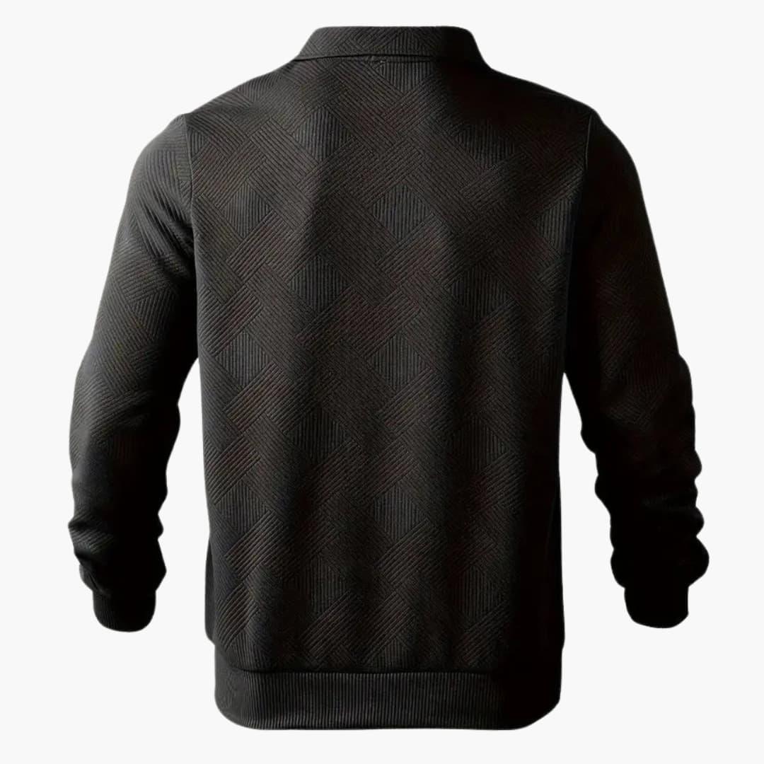 Geometrisch Gemusterter Strickpullover für Herren