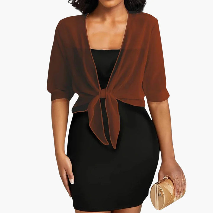 Offene Bluse mit langen Ärmeln für Damen