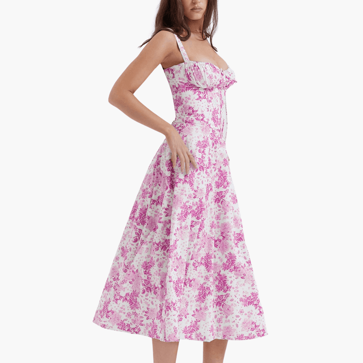 Korsettkleid für Damen mit - Rüschen & fließendem Rock