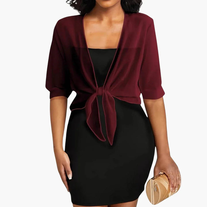 Offene Bluse mit langen Ärmeln für Damen