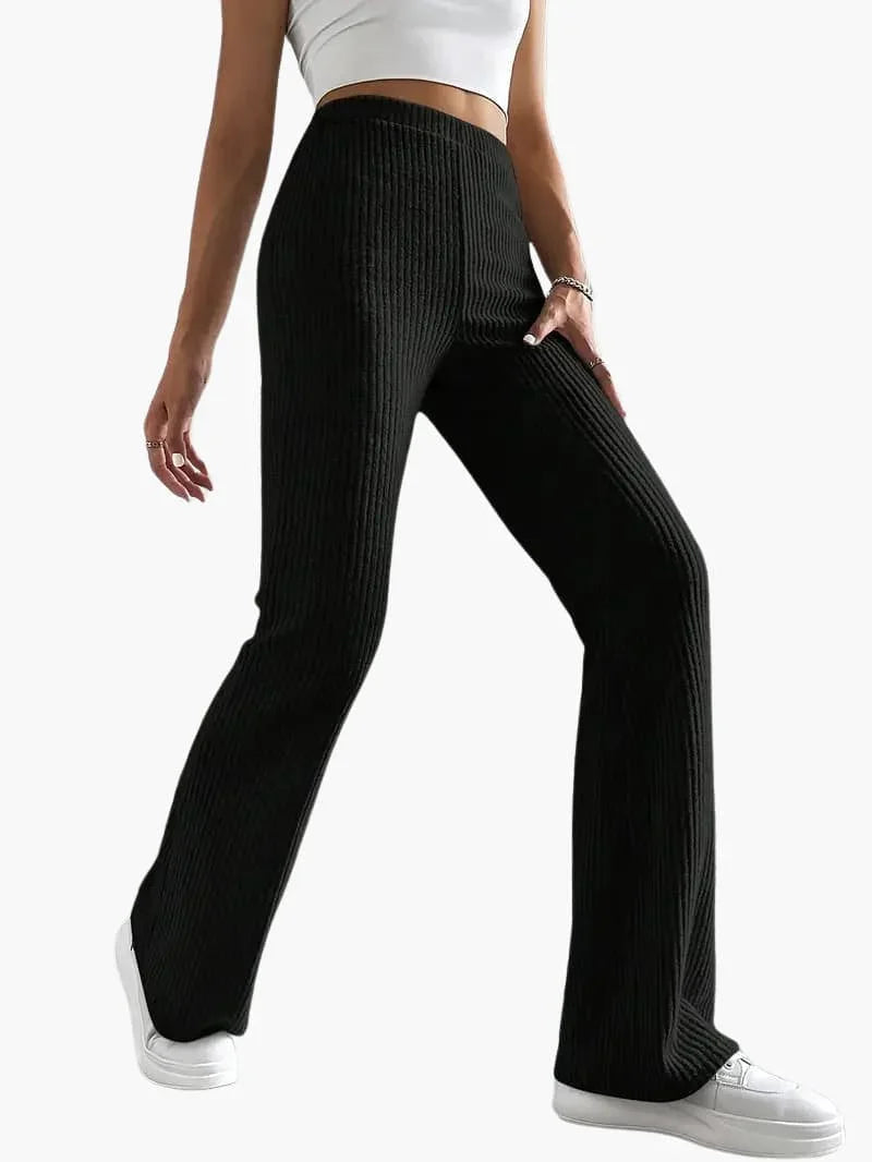 Hohe Taille Weitbein Hose für Damen