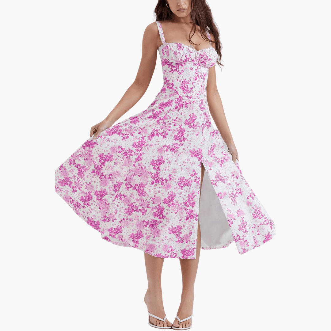 Korsettkleid für Damen mit - Rüschen & fließendem Rock