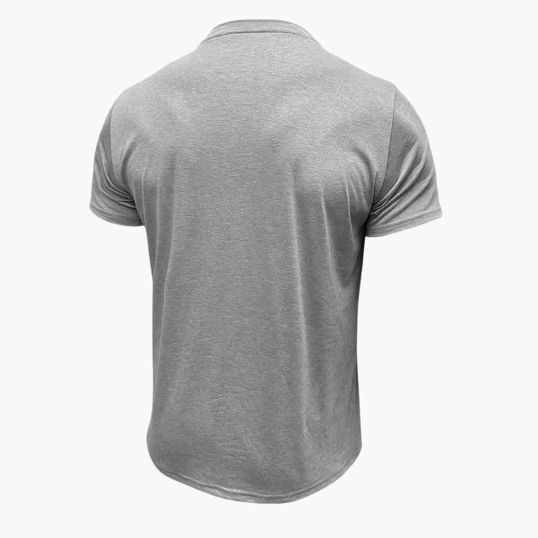 Henley T-Shirt mit Ziernähten für Herren