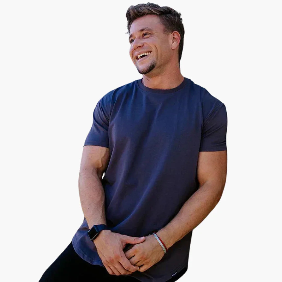 Slim Fit T-Shirt mit Saum für Herren