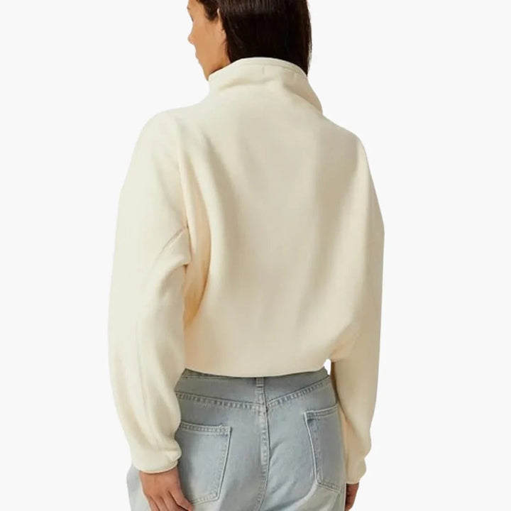 Halb-Zip Fleece-Sweatshirt für Damen