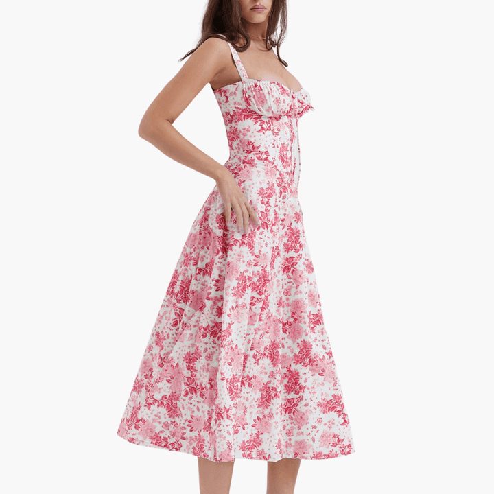 Korsettkleid für Damen mit - Rüschen & fließendem Rock
