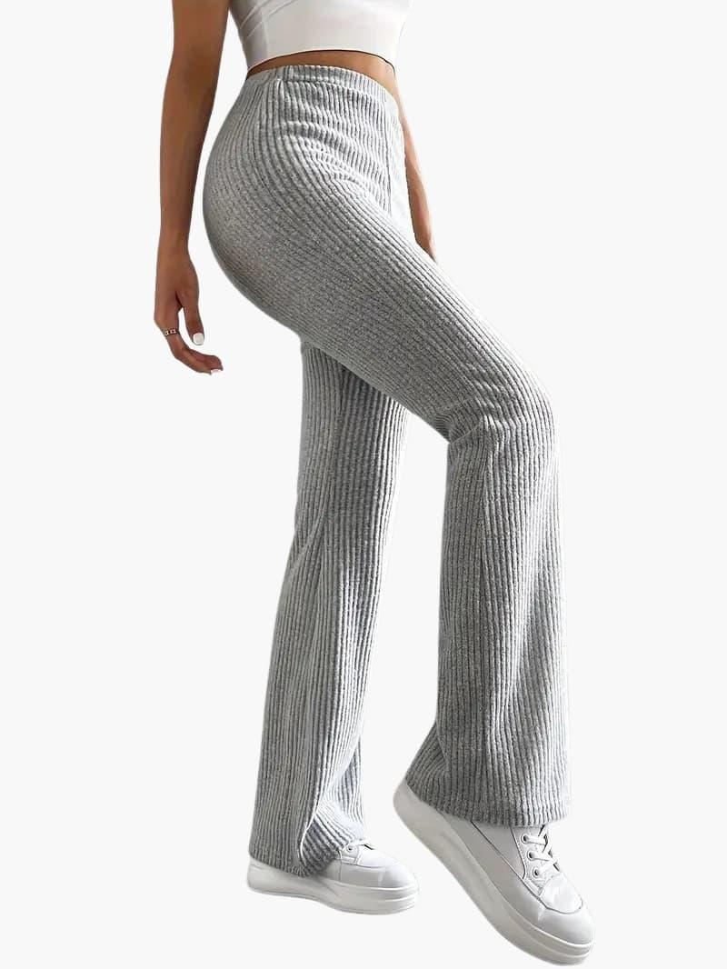 Hohe Taille Weitbein Hose für Damen