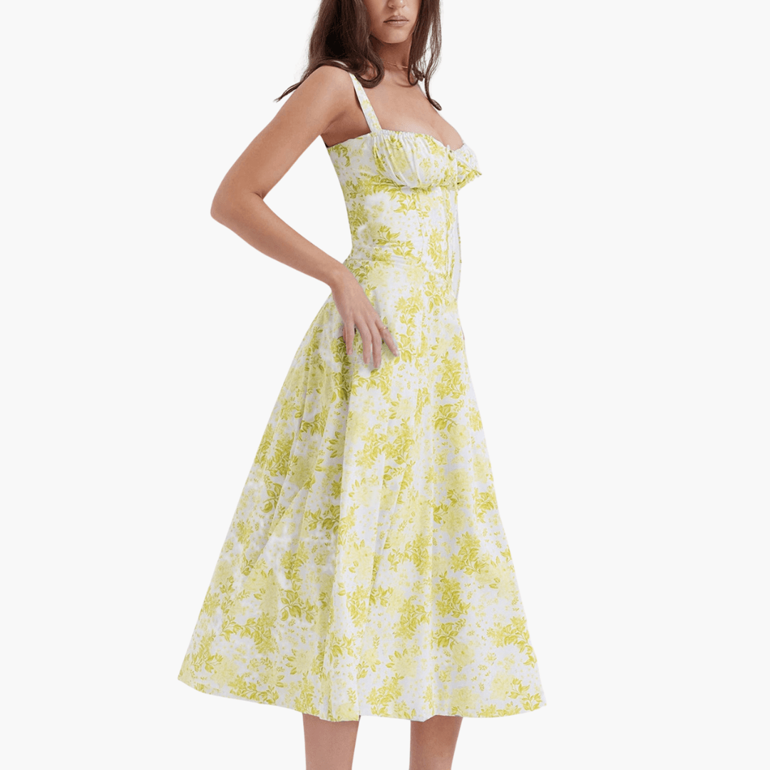 Korsettkleid für Damen mit - Rüschen & fließendem Rock