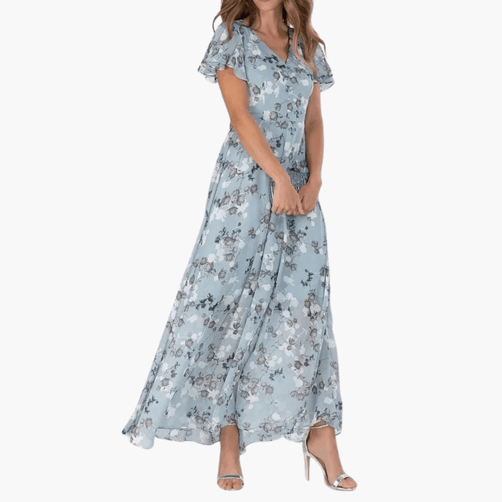 Maxikleid für Damen – geblümtes Sommerkleid luftig leicht