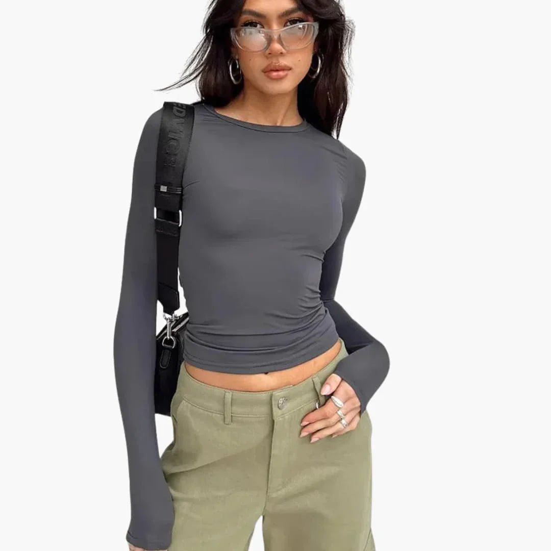 Slim Fit Langarmshirt für Damen
