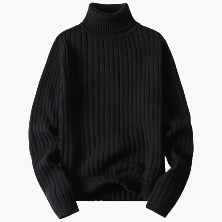 Gerippter Rollkragenpullover für Herren