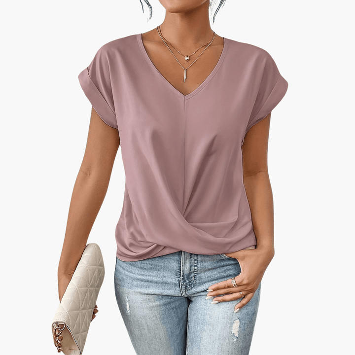 Trendy V-Ausschnitt Bluse für Frauen – stilvoll & bequem