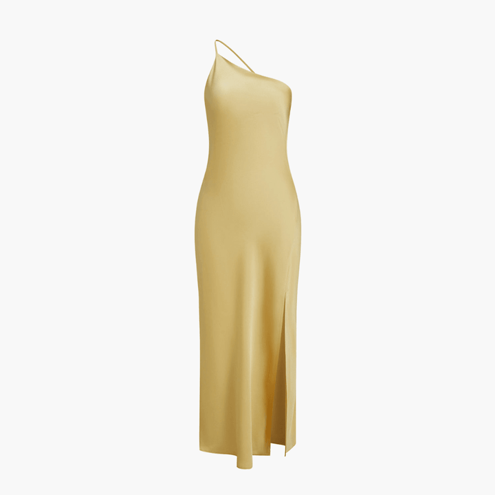 Satin Slip Kleid Damen mit Schlitz – Elegantes Abendkleid