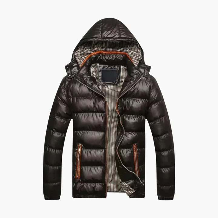 Herren-Daunenjacke mit Glanzeffekt