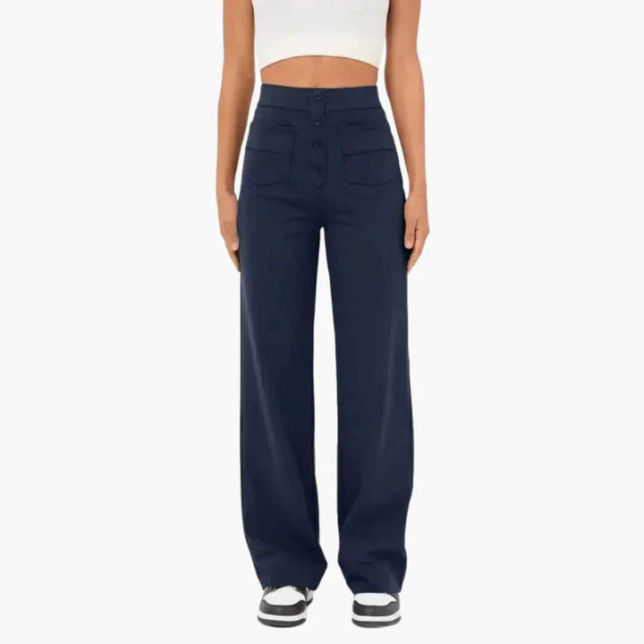 Hohe Taille Stoffhose für Damen