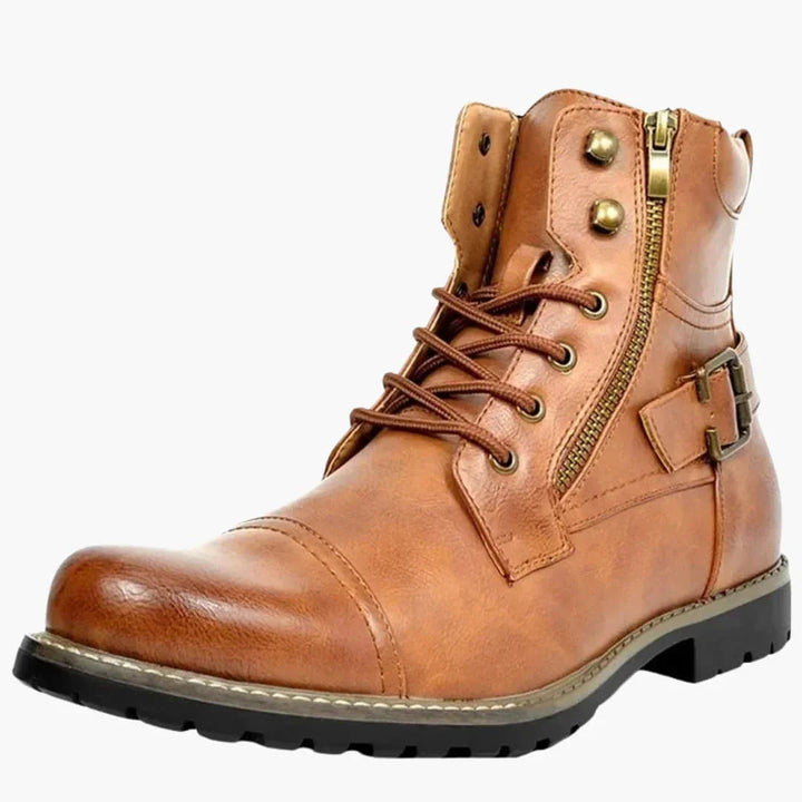 Schnür Stiefel mit Reißverschluss für Herren