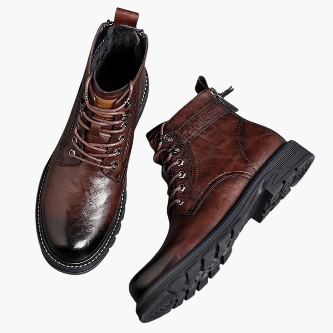 Schnürstiefel mit Reißverschluss für Herren