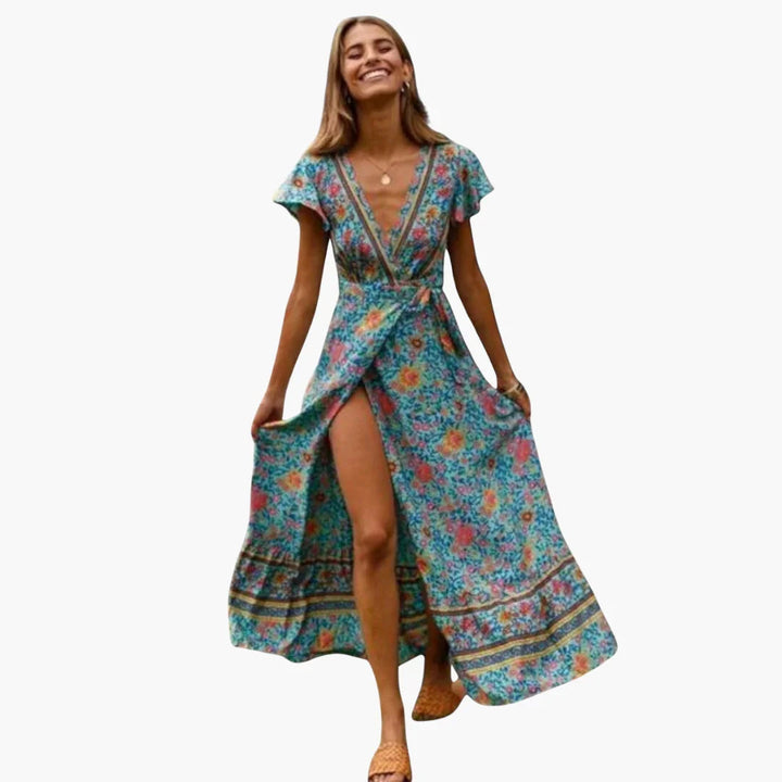 Blumenprint Maxi Kleid für Damen