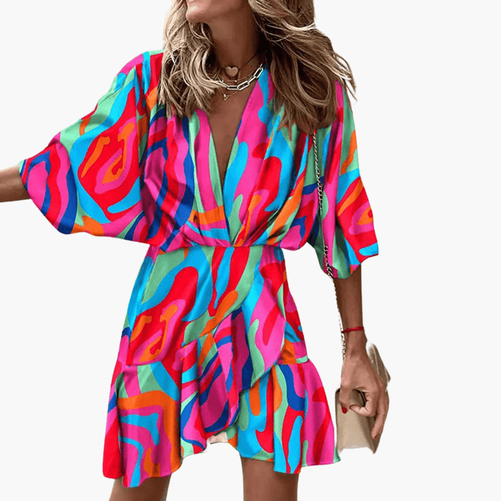 Elegantes Kleid mit Fledermausärmeln für Damen – stilvoll & modern