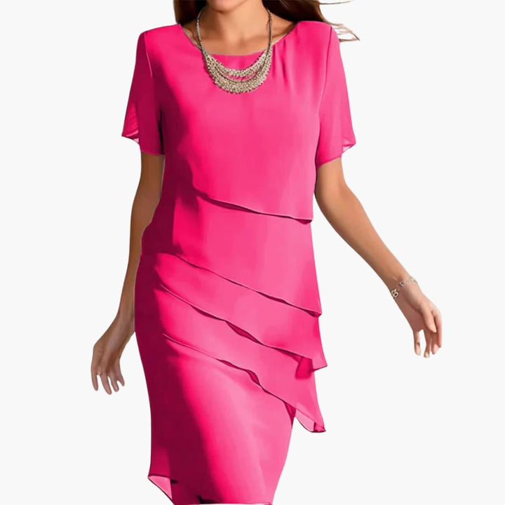 Wickelkleid mit Rüschen für Damen – elegant und festlich