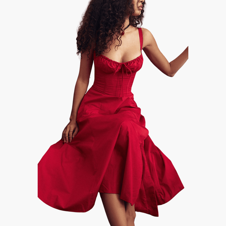 Korsettkleid für Damen mit - Rüschen & fließendem Rock