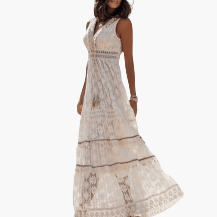 Maxikleid mit Spitze für Damen – im luftigen Boho-Stil