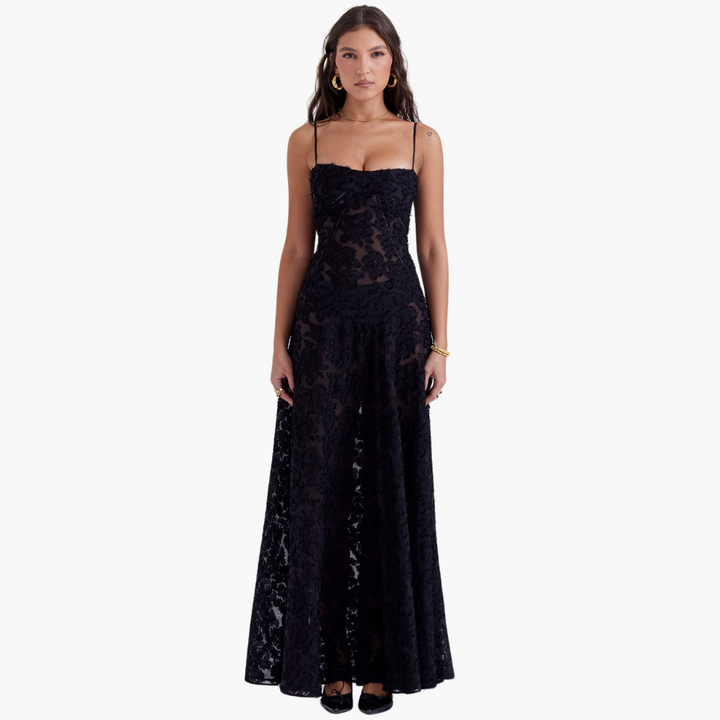 Spitzenkleid im Vintage-Stil für Damen – lang & elegant