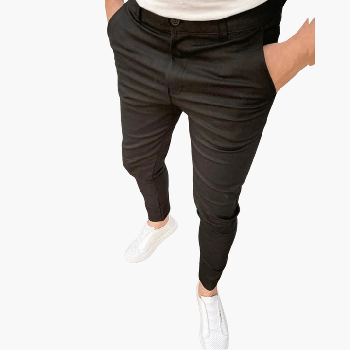 Herren Jogginghose Slim Fit - Schwarze Freizeit Pants