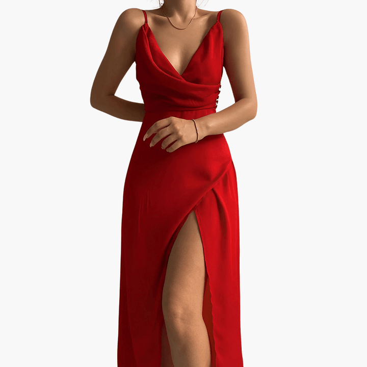 Abend Maxikleid mit Schlitz für Damen – elegant & sexy Look